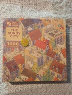 The Sunny City 1000-Piece Jigsaw Puzzle - Red, Orange, Green, Blue